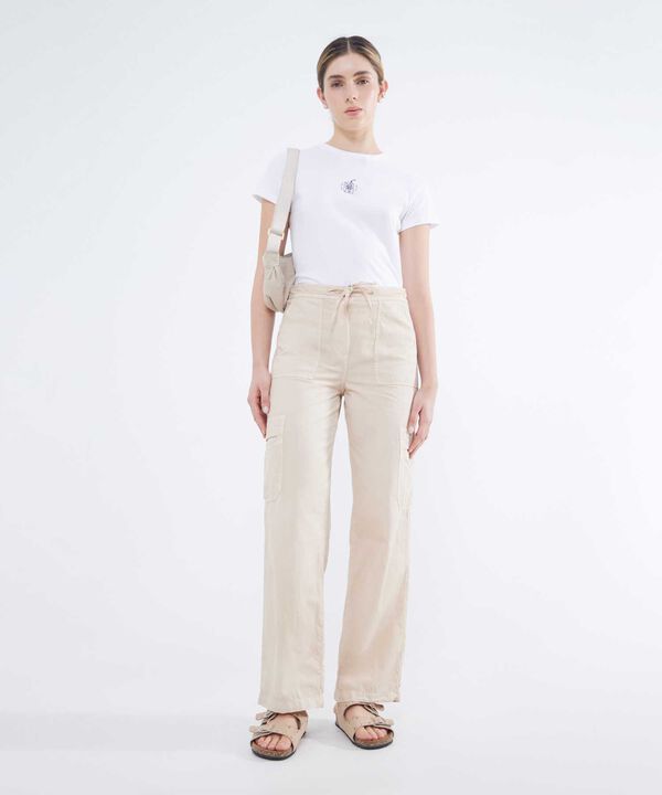 Pantal&oacute;n Cargo en Dril, Beige, hi-res image number null