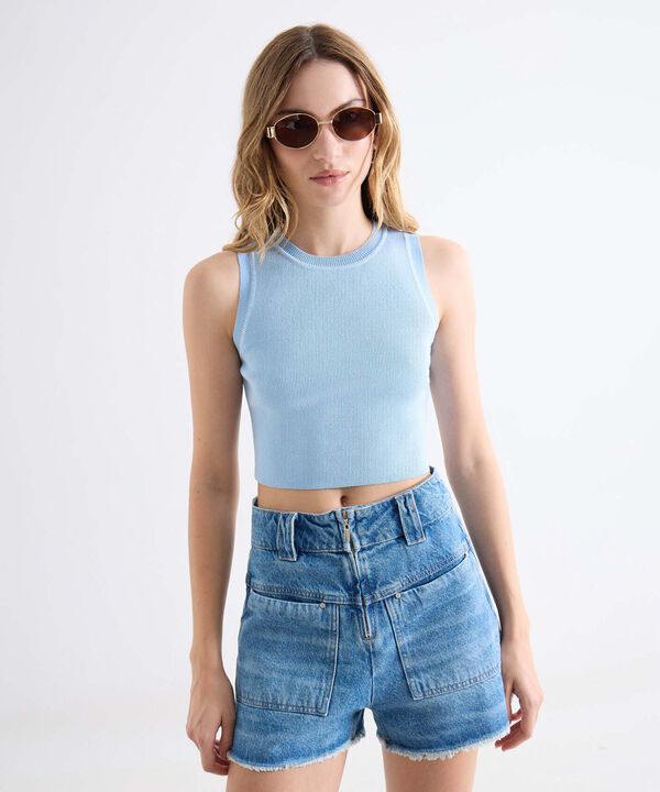 Crop top tejido